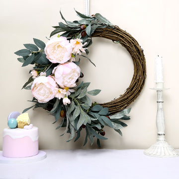 Create a Dreamy Blush Wedding Decor with Artificial Silk Peony Flower Heads