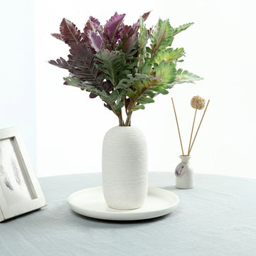 Elevate Your Event Décor with the Artificial Dusty Miller Leaf Indoor Plant Bush