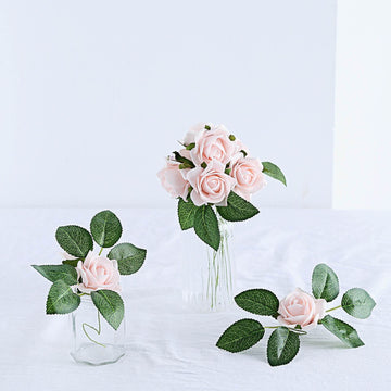 Blush Foam Roses for a Lovely Realistic Look