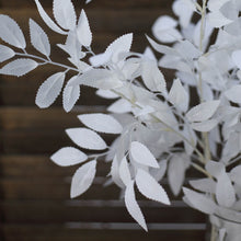 2 Bushes | 42inch Tall White Artificial Silk Plant Stem Vase Fillers, Faux Beech Leaf Branches