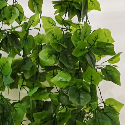 Artificial green foliage with detailed leaves