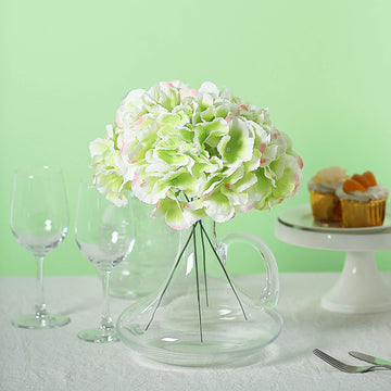 Unleash Your Creativity with DIY Lime/Pink Satin Hydrangea Craft Flowers