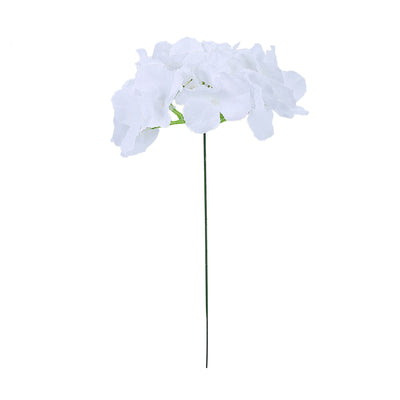 White artificial flower stem on a plain background