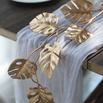 Create a Captivating Tropical Theme with Metallic Gold Faux Tropical Jungle Hanging Vines