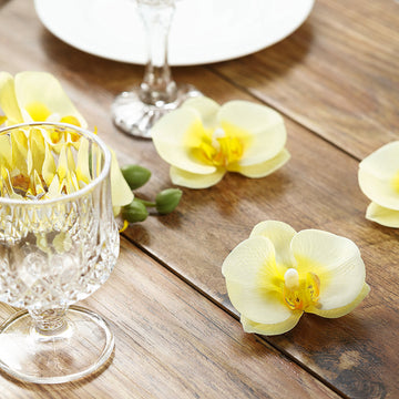 Brighten Up Your Space with Yellow Artificial Silk Orchids