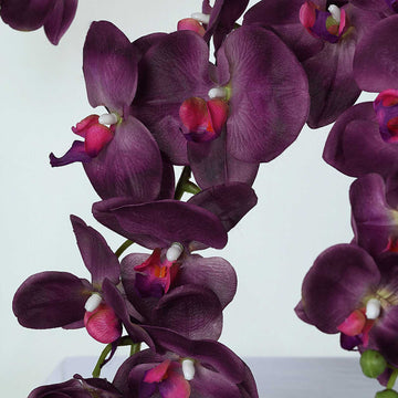 Enhance Your Home or Event Decor with Eggplant Silk Orchid Bouquets