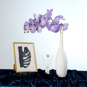 Lavender Lilac Artificial Silk Orchid Flower Bouquets - Add Elegance to Your Space