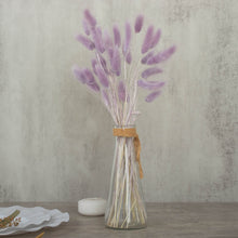 50 Pack | 15inch Lavender Lilac Rabbit Tail Dried Pampas Grass Bouquets, Boho Stem Arrangements
