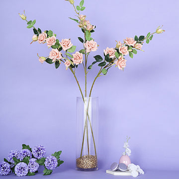 Timeless Beauty of Dusty Rose Artificial Silk Roses