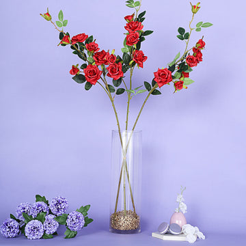 Create a Timeless and Festive Atmosphere with the Artificial Red Rose Bouquet