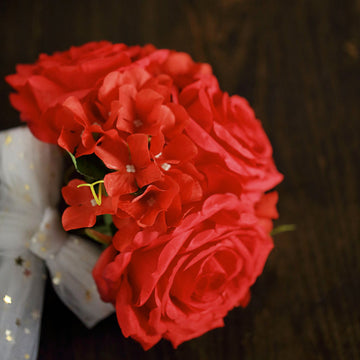 Create an Enchanting Atmosphere with Red Rose and Hydrangea Bouquets