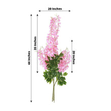 Floral backdrop décor and floral garlands: a bunch of artificial pink silk flowers with measurements of 20 inches and 35 inches