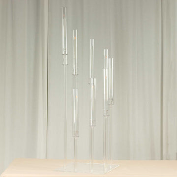 Add Elegance to Any Space with our Clear Acrylic Taper Candle Holder Stand