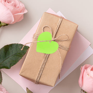 Vibrant Apple Green Heart Shape Wedding Favor Gift Tags