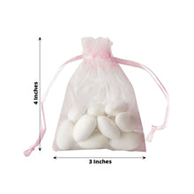 10 Pack | 3x4inch Pink Organza Drawstring Wedding Party Favor Gift Bags