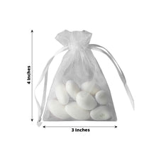 10 Pack | 3x4inch White Organza Drawstring Wedding Party Favor Gift Bags