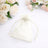 Sheer white organza gift pouch with drawstring closure