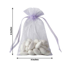 10 Pack | 4inches Lavender Lilac Organza Drawstring Wedding Party Favor Gift Bags