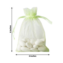 10 Pack | 4inch Mint Organza Drawstring Wedding Party Favor Gift Bags