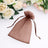 Brown organza gift bag with drawstring closure