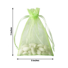10 Pack | 5x7inch Mint Organza Drawstring Wedding Party Favor Gift Bags