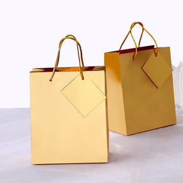 Elevate Your Gift-Giving Experience with Shiny Gold Foil Paper Gift Bags