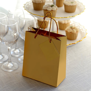 Versatile and Stylish Gold Foil Paper Gift Bags