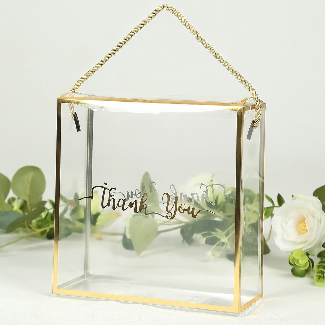 Gold Trimmed Clear PVC Favor Boxes 25 Pack | eFavormart