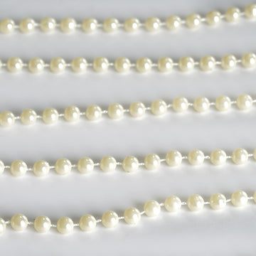 Unleash Your Creativity with Ivory Faux Pearl Bead Strands