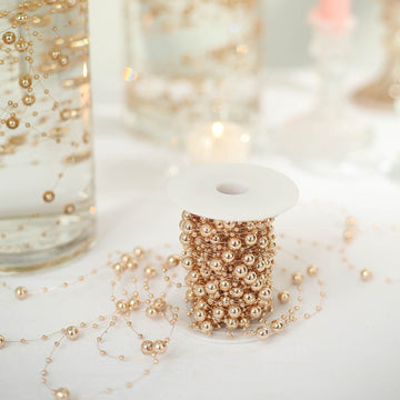 Add Elegance to Your Event Decor with Rose Gold Artificial Pearl Chains