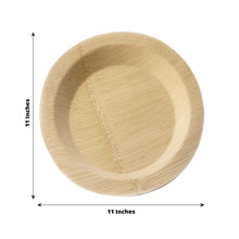 11 Inch Round Disposable Dinner Plates 10 Pack Eco Friendly Bamboo