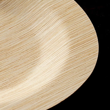 10 Pack Eco Friendly Bamboo Round Disposable Dinner Plates 9" - Enhance Your Event with Sustainable Tableware