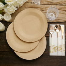 Eco Friendly Bamboo Round Disposable Dinner Plates 9 Inch Pack of 10