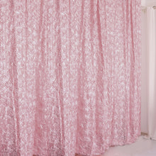 Blush Satin Rosette Backdrop Drape Curtain, Photo Booth Event Divider Panel - 8ftx8ft