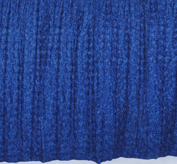 Add a Touch of Elegance with our Royal Blue Satin Rosette Backdrop Curtain Panel