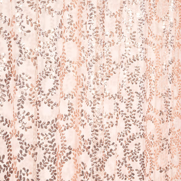 Create Unforgettable Memories with the Rose Gold Embroider Sequin Backdrop Curtain
