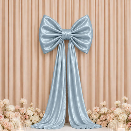 7ft Giant Light Blue Satin Bow Tie Décor for Weddings, Baby Showers & Events