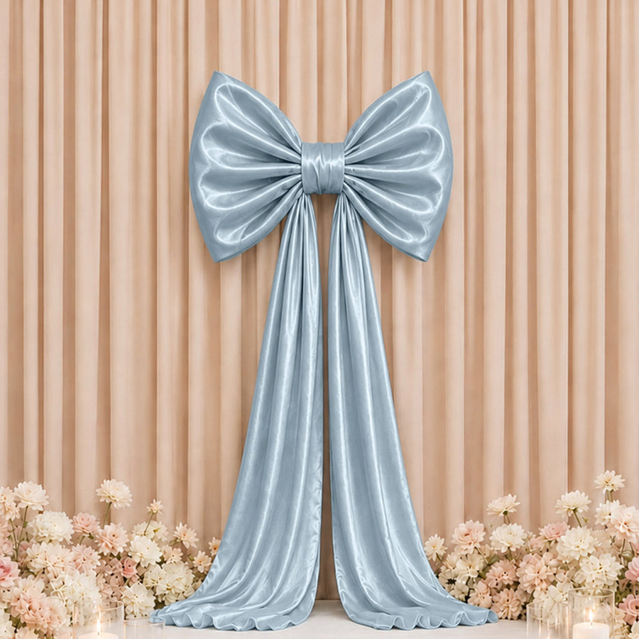 7ft Giant Light Blue Satin Bow Tie Décor for Weddings, Baby Showers & Events