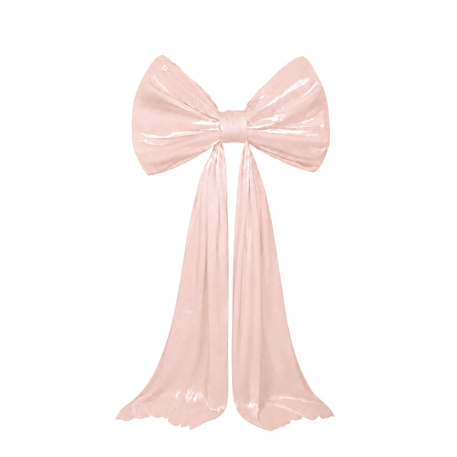 7ft Giant Blush Pink Satin Bow Tie Décor for Weddings, Baby Showers & Events