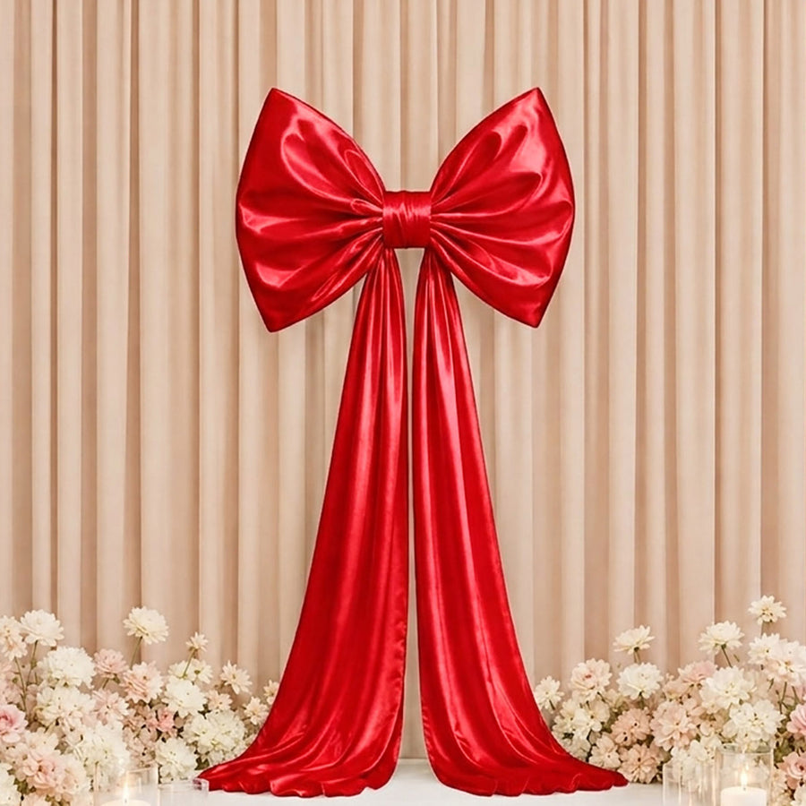 7ft Giant Red Satin Bow Tie Décor for Weddings, Baby Showers & Events