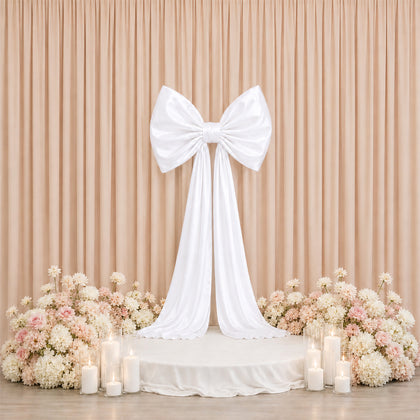 7ft Giant White Bow Tie Décor for Weddings, Baby Showers & Events