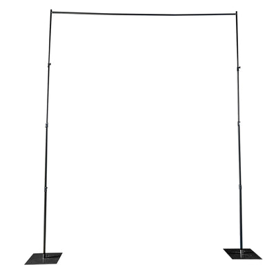 Black adjustable photo backdrop stand for studio photography