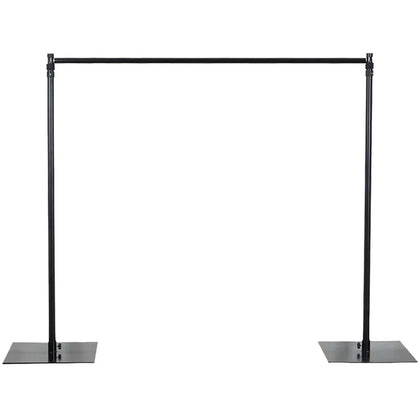 10ft Metal DIY Adjustable Heavy Duty Backdrop Stand Kit - Steel Base