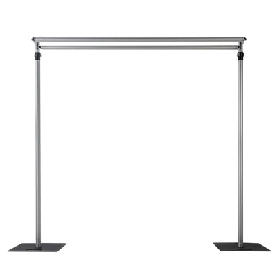 Adjustable aluminum backdrop stand for photography and events