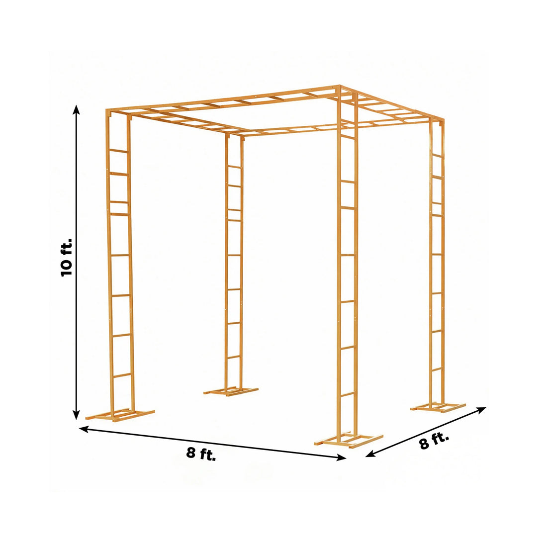 8x10ft Metal Event Arch Ladder-Style Gold | eFavormart