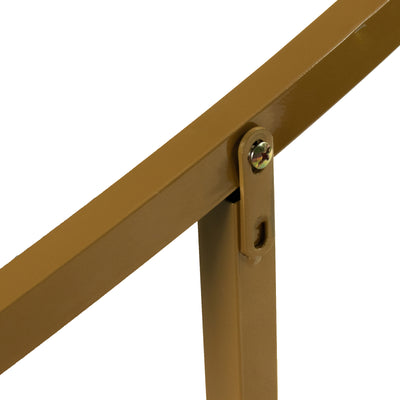 Metal folding table leg with adjustable height mechanism