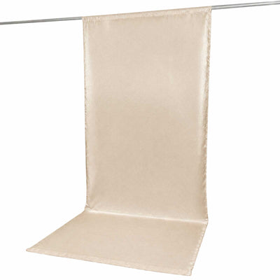 Beige backdrop curtain with floor sweep for photography studio