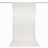 Off-white sheer curtain panel with rod pocket hanging on curtain rod