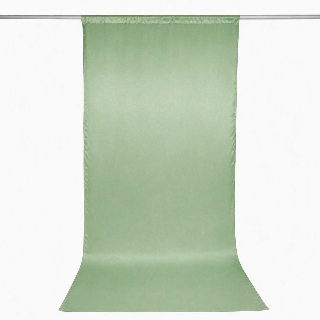 Light green seamless fabric photography backdrop with hanging rod