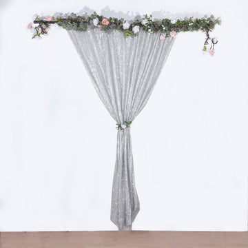 Create a Captivating Atmosphere with the Silver Metallic Fringe Backdrop